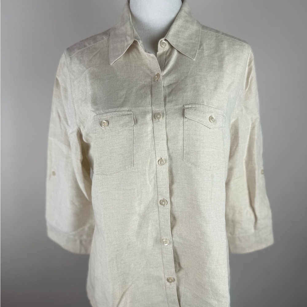 Kim Rogers Cream Button Down Shirt